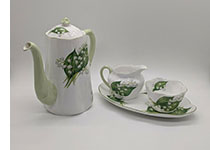 Dainty Lily of the valley coffee pot set